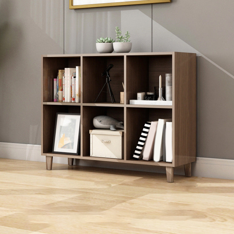 Natural Wooden Bookcase Standard Contemporary Bookshelf with Shelves