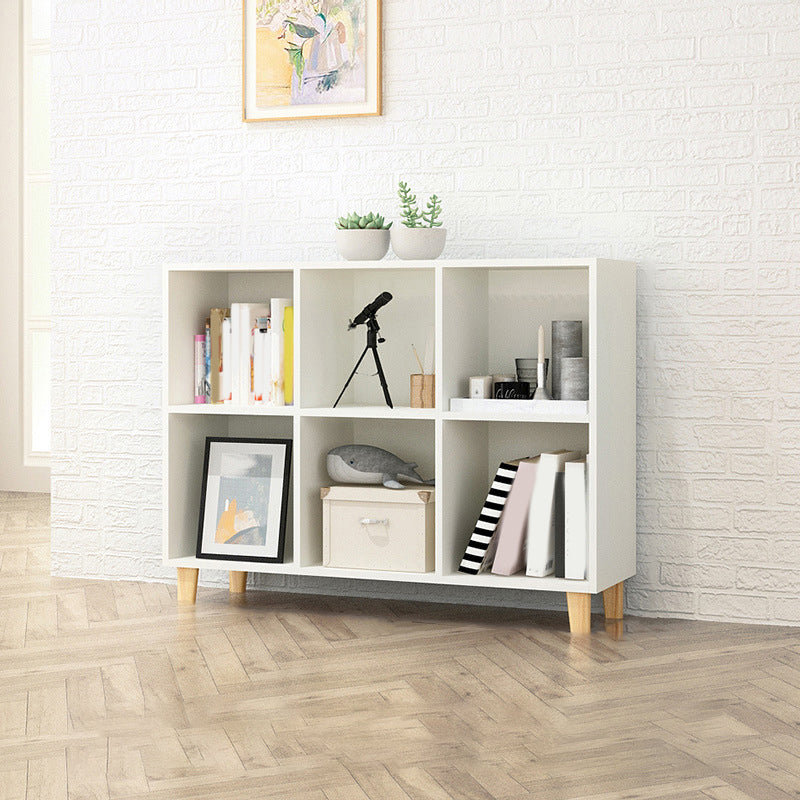 Natural Wooden Bookcase Standard Contemporary Bookshelf with Shelves