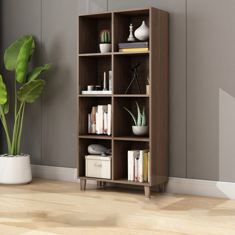 Natural Wooden Bookcase Standard Contemporary Bookshelf with Shelves