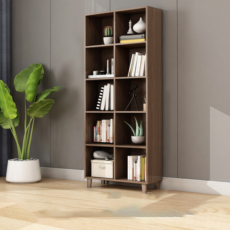 Natural Wooden Bookcase Standard Contemporary Bookshelf with Shelves