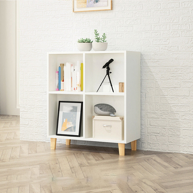 Natural Wooden Bookcase Standard Contemporary Bookshelf with Shelves