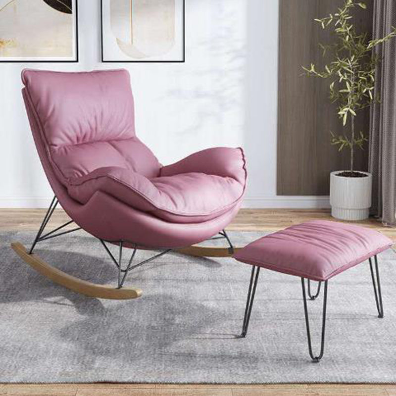 Indoor Mother Feeding Sofa Rocking Chair Modern Rocking Chair with Ottoman