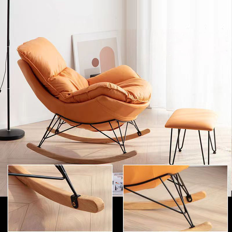 Indoor Mother Feeding Sofa Rocking Chair Modern Rocking Chair with Ottoman