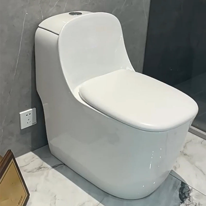 Traditional Floor Mount Toilet Slow Close Seat Included Toilet Bowl for Bathroom