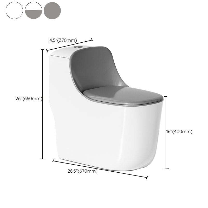 Traditional Floor Mount Toilet Slow Close Seat Included Toilet Bowl for Bathroom