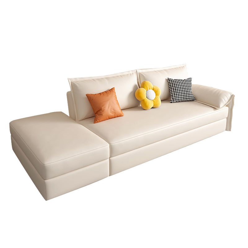 Scandinavian Folding Futon and Mattress Pillow Back Futon Sleeper Sofa with Storage