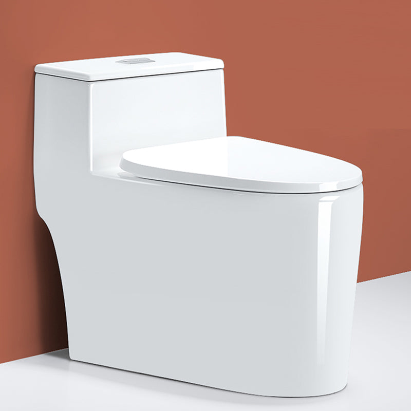 Modern White Floor Mount Toilet Seat Included Toilet Bowl for Bathroom