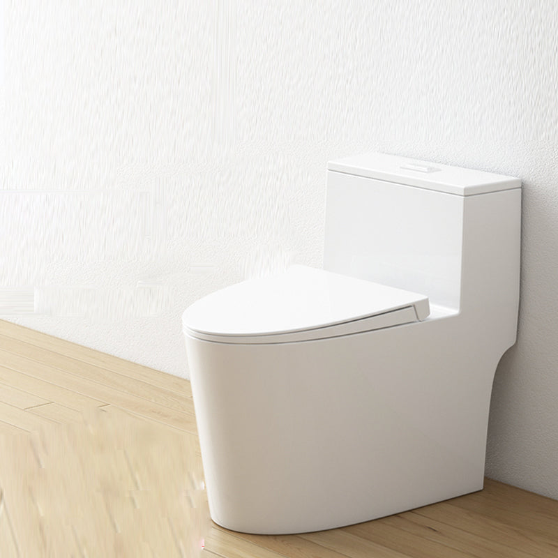 Modern White Floor Mount Toilet Seat Included Toilet Bowl for Bathroom