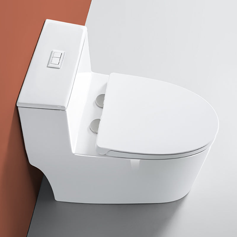 Modern White Floor Mount Toilet Seat Included Toilet Bowl for Bathroom