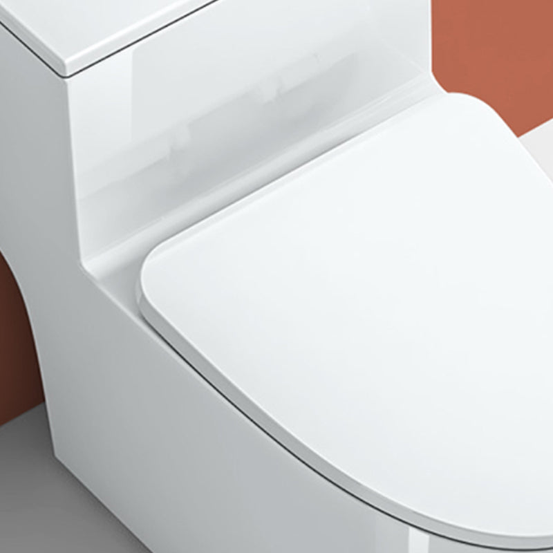 Modern White Floor Mount Toilet Seat Included Toilet Bowl for Bathroom