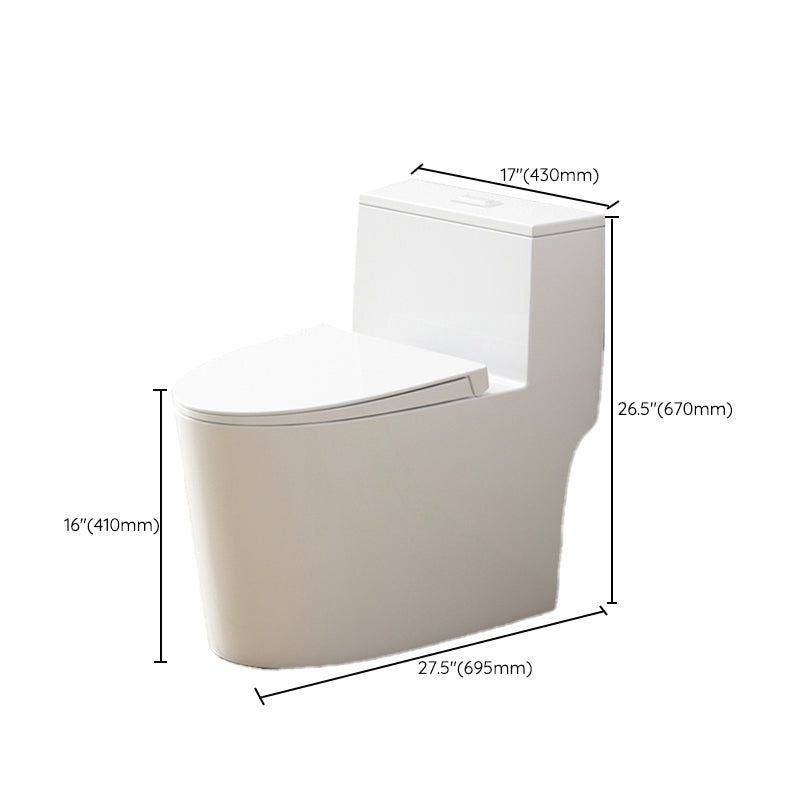 Modern White Floor Mount Toilet Seat Included Toilet Bowl for Bathroom