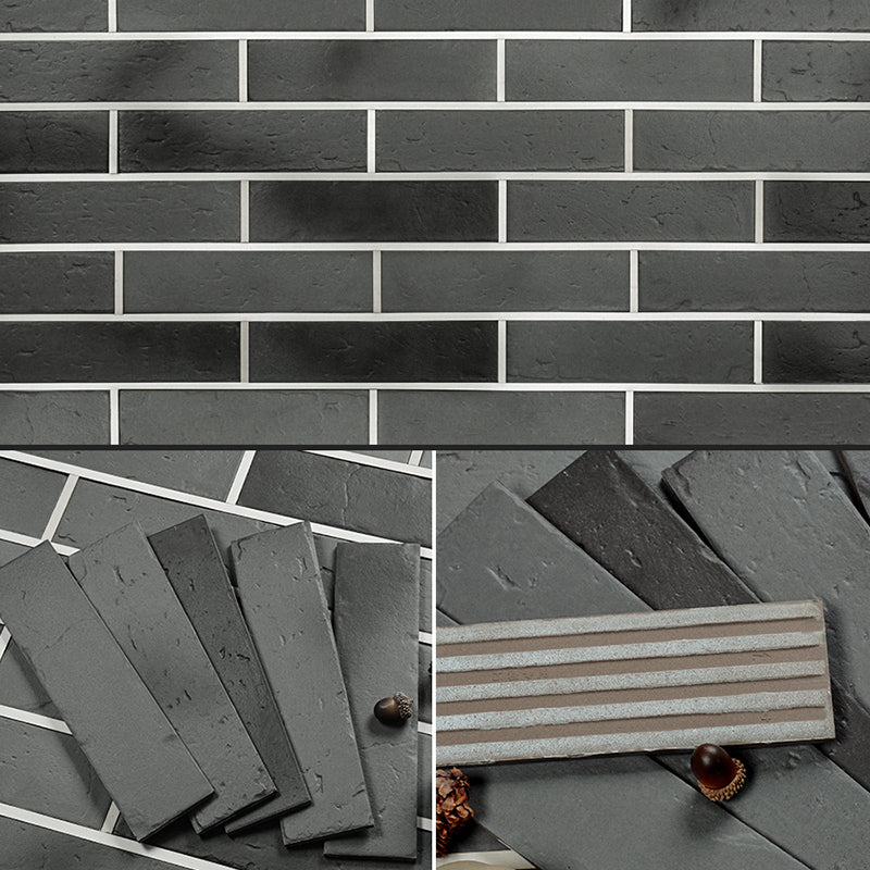 Gray Grid Mosaic Wall & Floor Tile Rectangular Outdoor Floor Tile