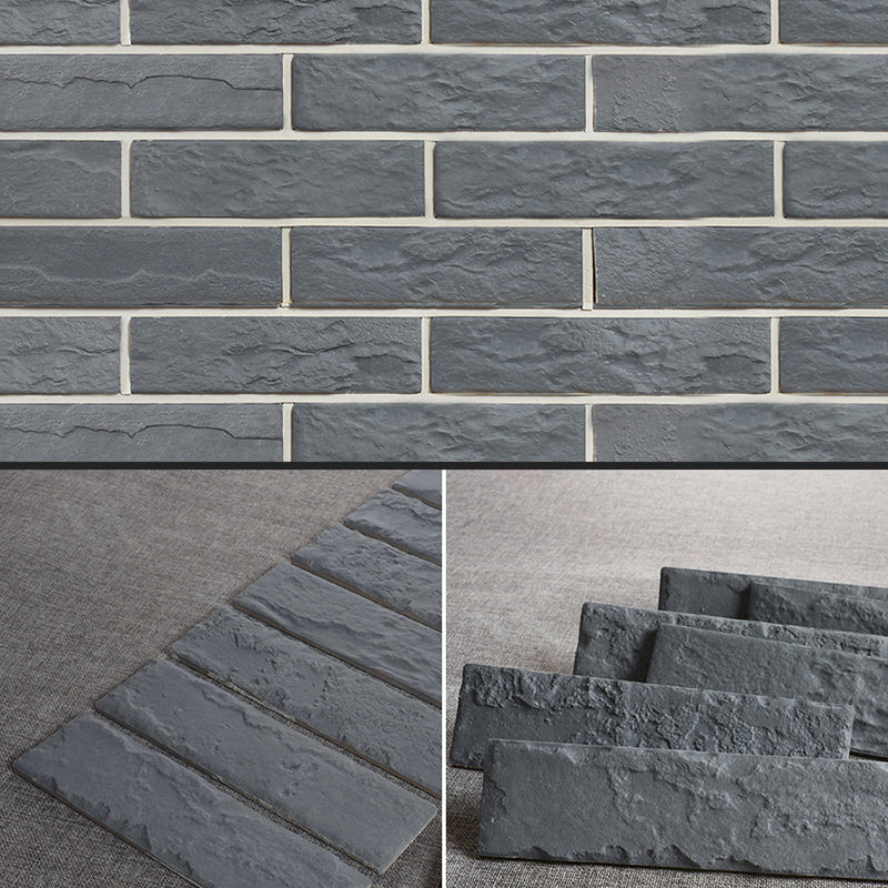 Gray Grid Mosaic Wall & Floor Tile Rectangular Outdoor Floor Tile