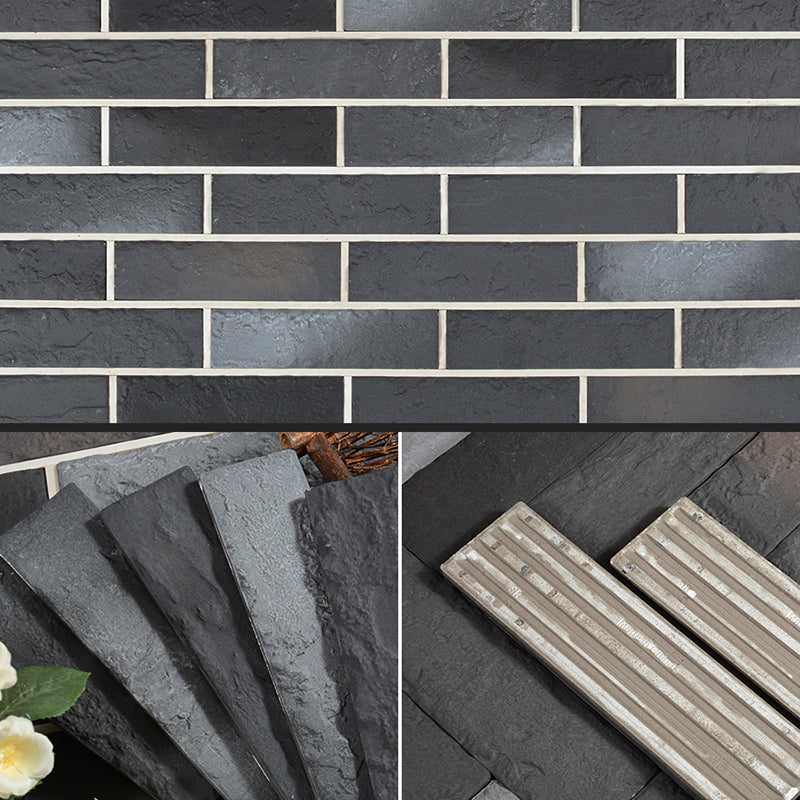 Gray Grid Mosaic Wall & Floor Tile Rectangular Outdoor Floor Tile