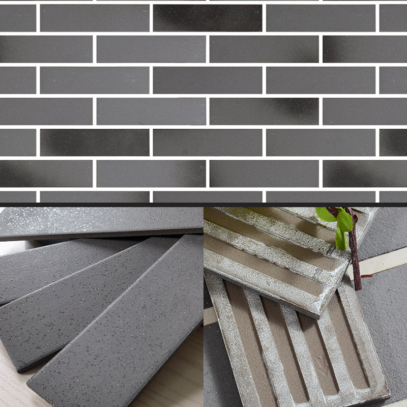 Gray Grid Mosaic Wall & Floor Tile Rectangular Outdoor Floor Tile