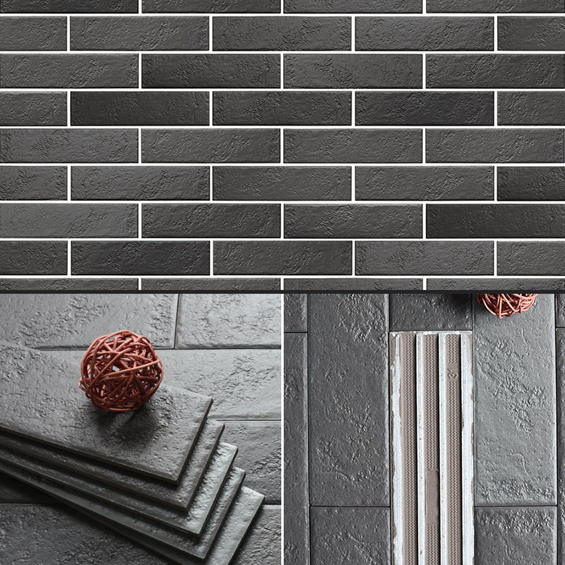 Gray Grid Mosaic Wall & Floor Tile Rectangular Outdoor Floor Tile