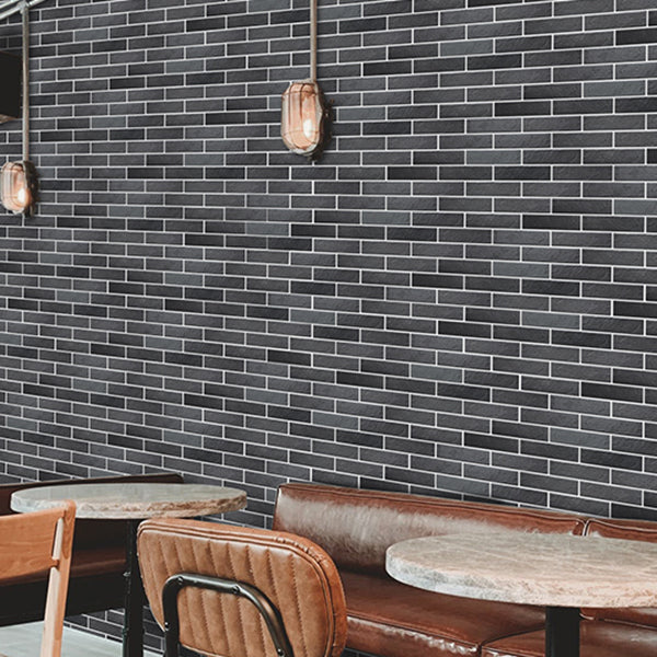 Gray Grid Mosaic Wall & Floor Tile Rectangular Outdoor Floor Tile