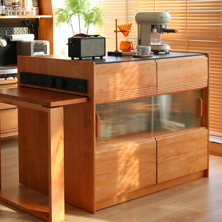 Kitchen Modern Island Table Dining Room Prep Table with Drawer