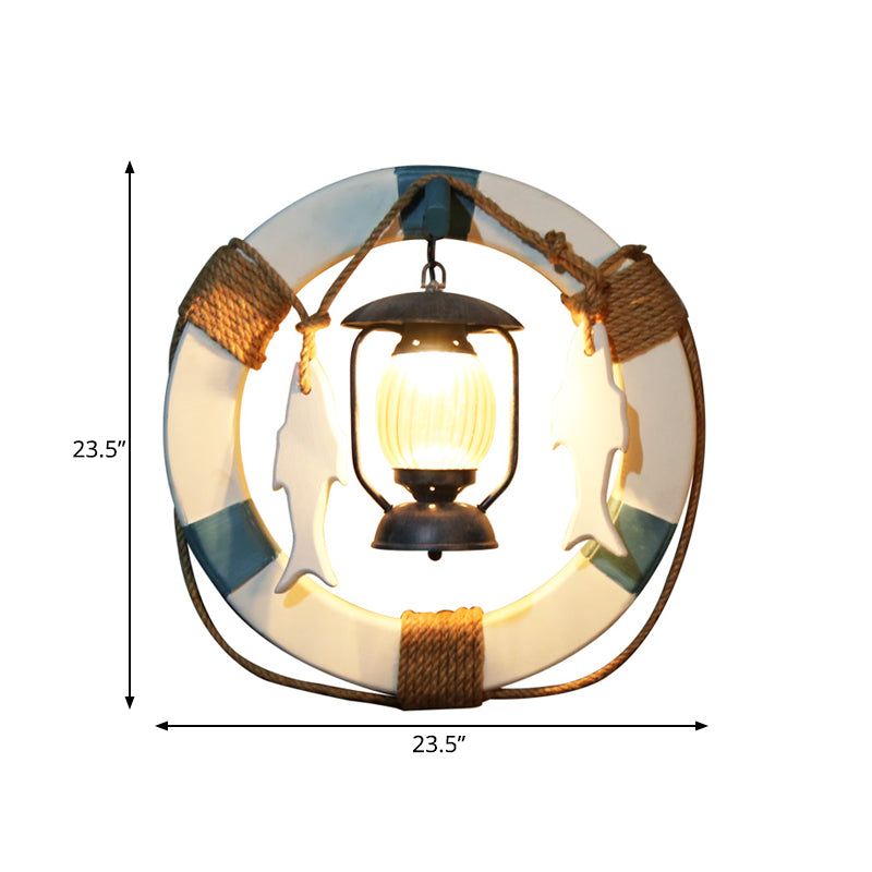 Bräune gerippte Glas Schwarze Wandbeleuchtung Ideen Kerosin 1 Leuchtfabrikstil Lampe mit Metallkreisdesign