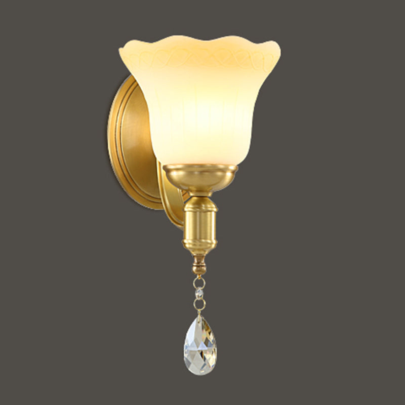 Modernism Glass Wall Mounted Sconce 1/2-Light Wall Light for Foyer