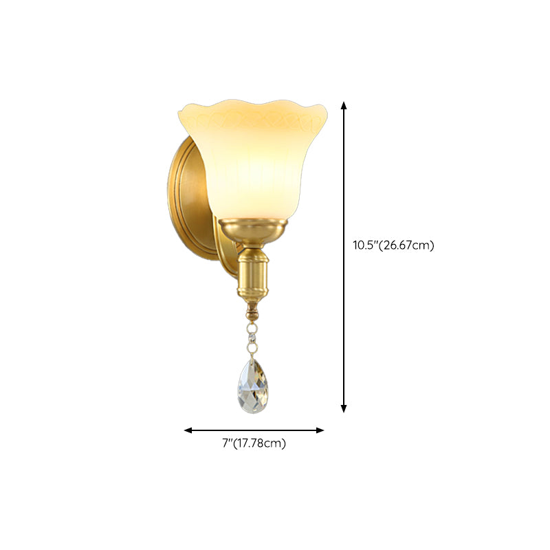Modernism Glass Wall Mounted Sconce 1/2-Light Wall Light for Foyer