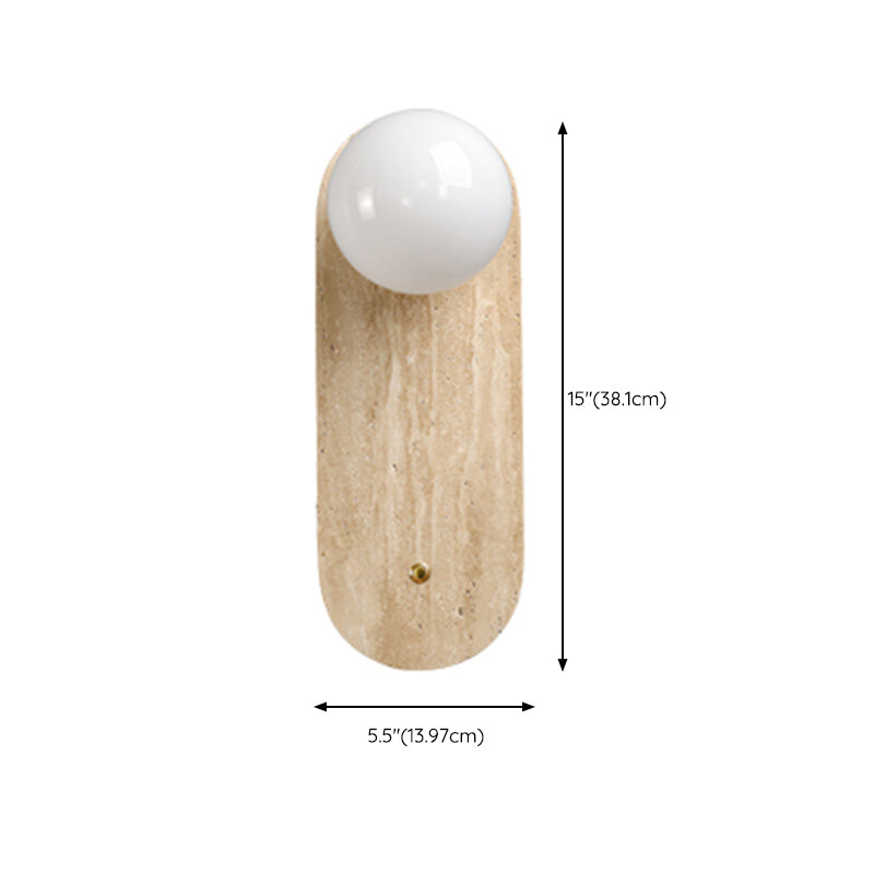 Modern 1-Light Wall Mounted Lighting Stone Wall Lamp for Bedroom