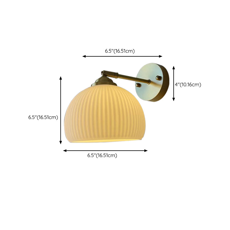 Glass Wall Lamp Modern 1-Light Wall Mounted Lighting for Bedroom