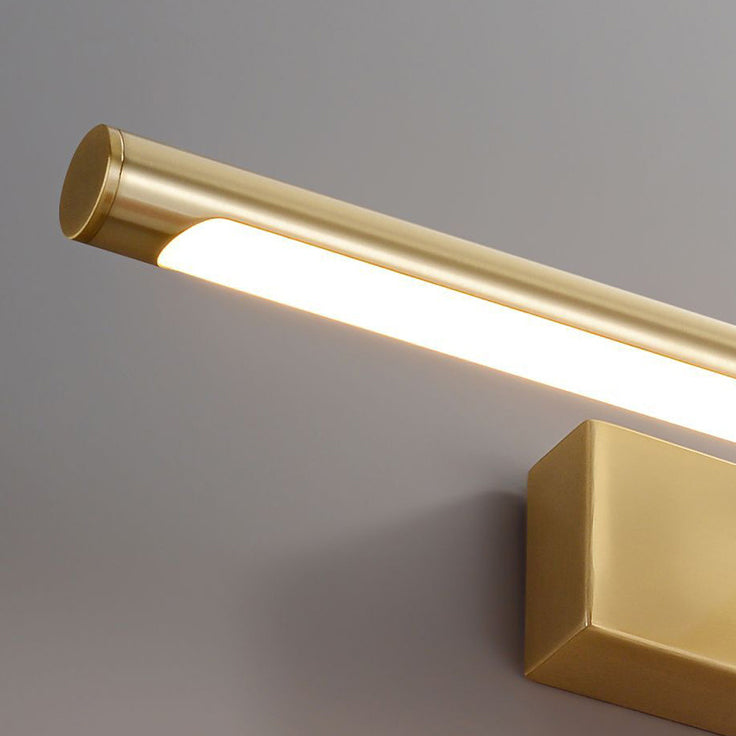 Gold Mirror Front Light Modern LED Vanity Light with Acrylic Shade for Bathroom