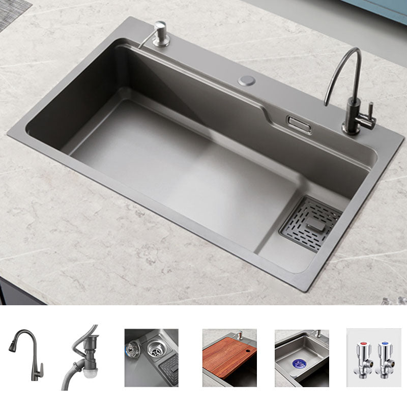 Kitchen Sink Stainless Rectangular Water Purification Kitchen Sink with Faucet