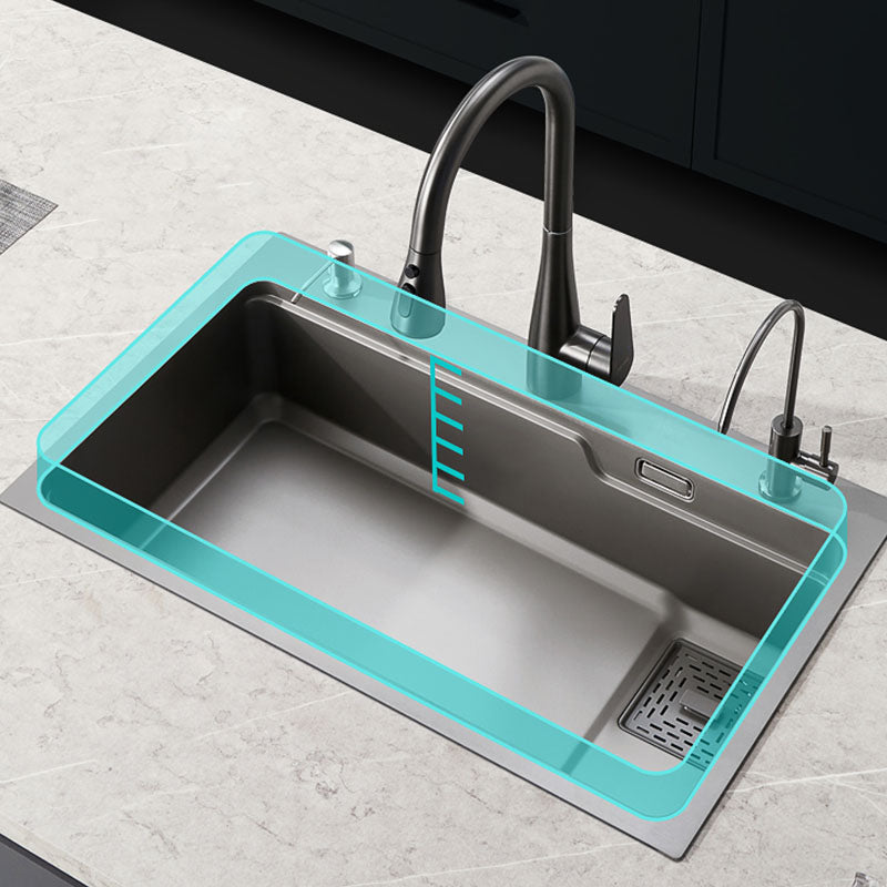 Kitchen Sink Stainless Rectangular Water Purification Kitchen Sink with Faucet