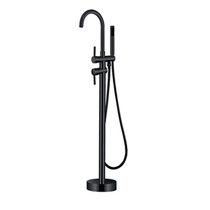 Contemporary Bathroom Faucet Floor Mounted Copper One Handle Freestanding Bathtub Faucet