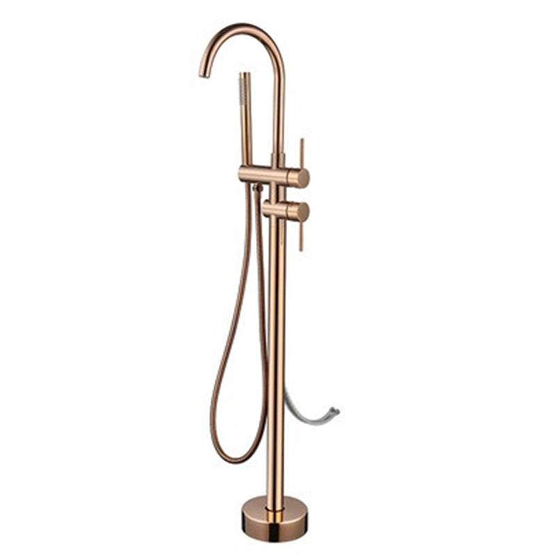 Contemporary Bathroom Faucet Floor Mounted Copper One Handle Freestanding Bathtub Faucet