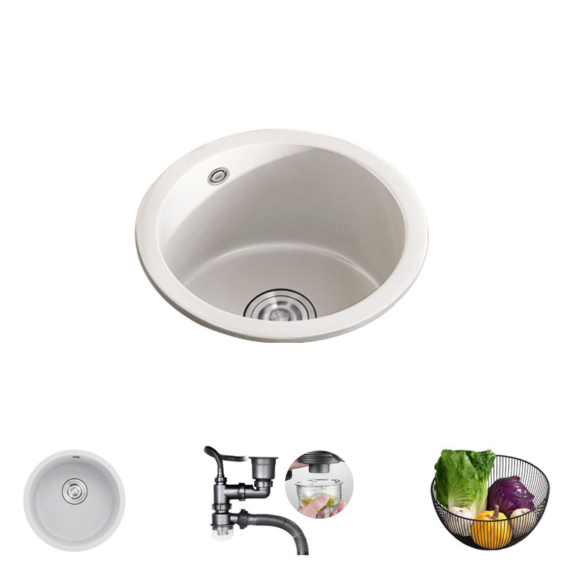 Drop-In Kitchen Bar Sink Quartz Kitchen Bar Sink with Drain Assembly