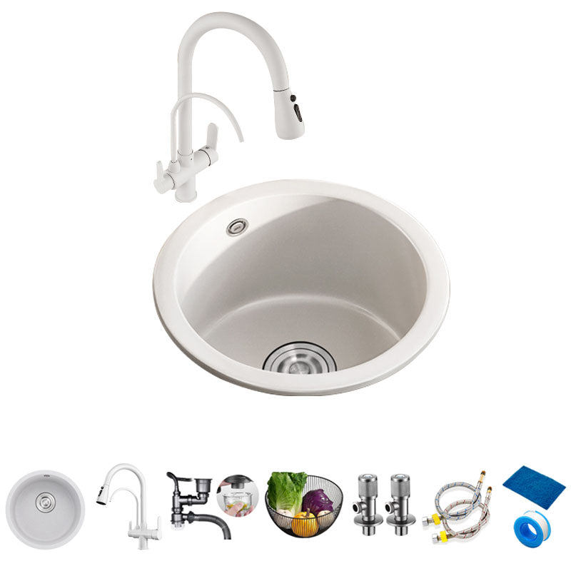 Drop-In Kitchen Bar Sink Quartz Kitchen Bar Sink with Drain Assembly