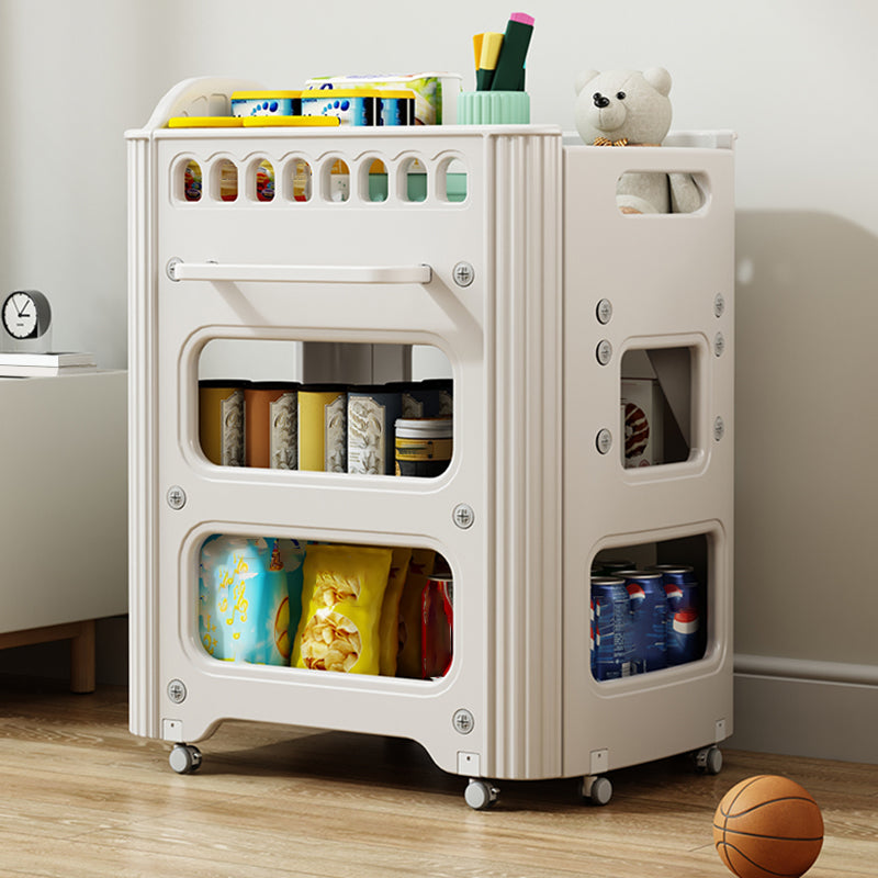 Modern Pure White Changing Table with Pad and Storage, Flat Top Baby Changing Table