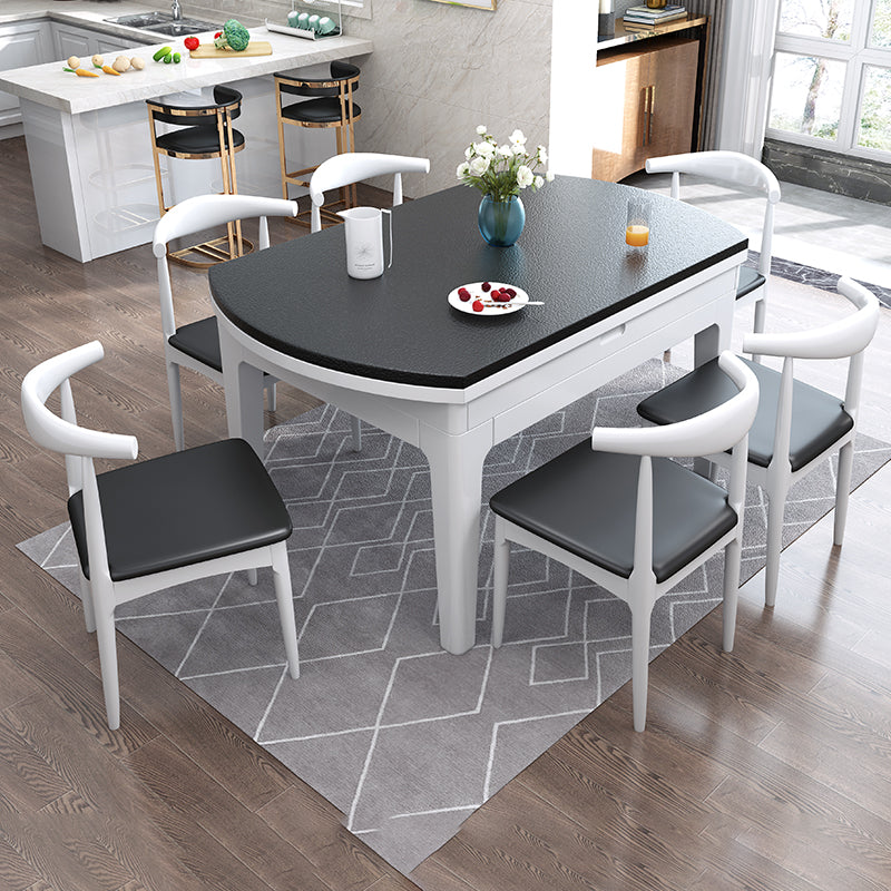 Contemporary Kitchen Dinner Table Solid Wood 4 Legs Dining Table