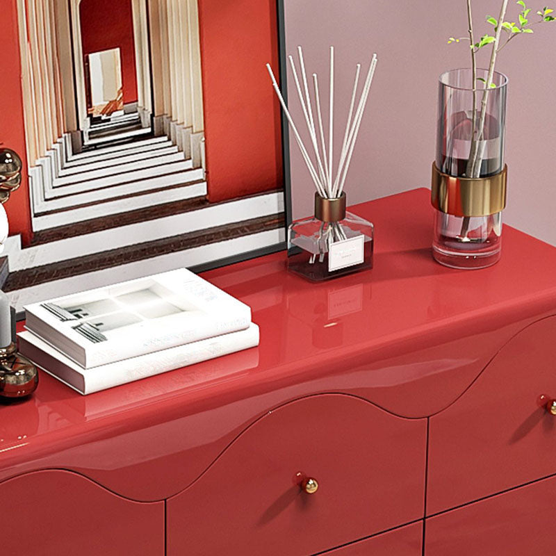 Modernism Horizontal Double Dresser 9 Drawers Dresser with Storage for Home