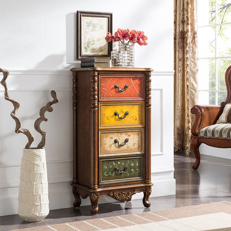 Traditional Vertical Lingerie Chest Wooden Storage Bachelor Chest for Bedroom