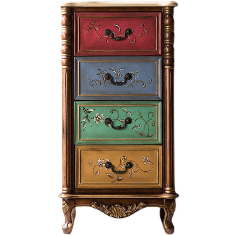 Traditional Vertical Lingerie Chest Wooden Storage Bachelor Chest for Bedroom