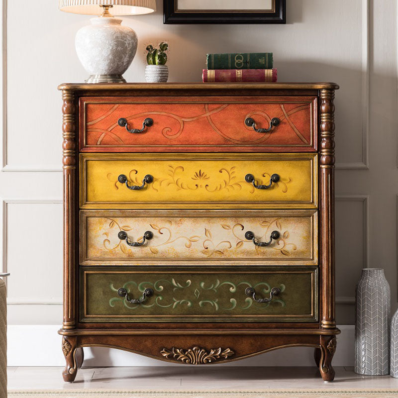 Traditional Vertical Dresser Wooden Storage Bachelor Chest for Bedroom