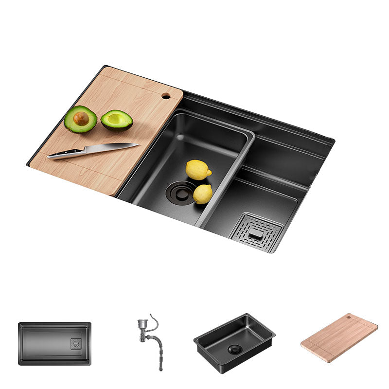 Stainless Steel Kitchen Sink Undermount 1-Bowl Kitchen Sink with Cutting-Board