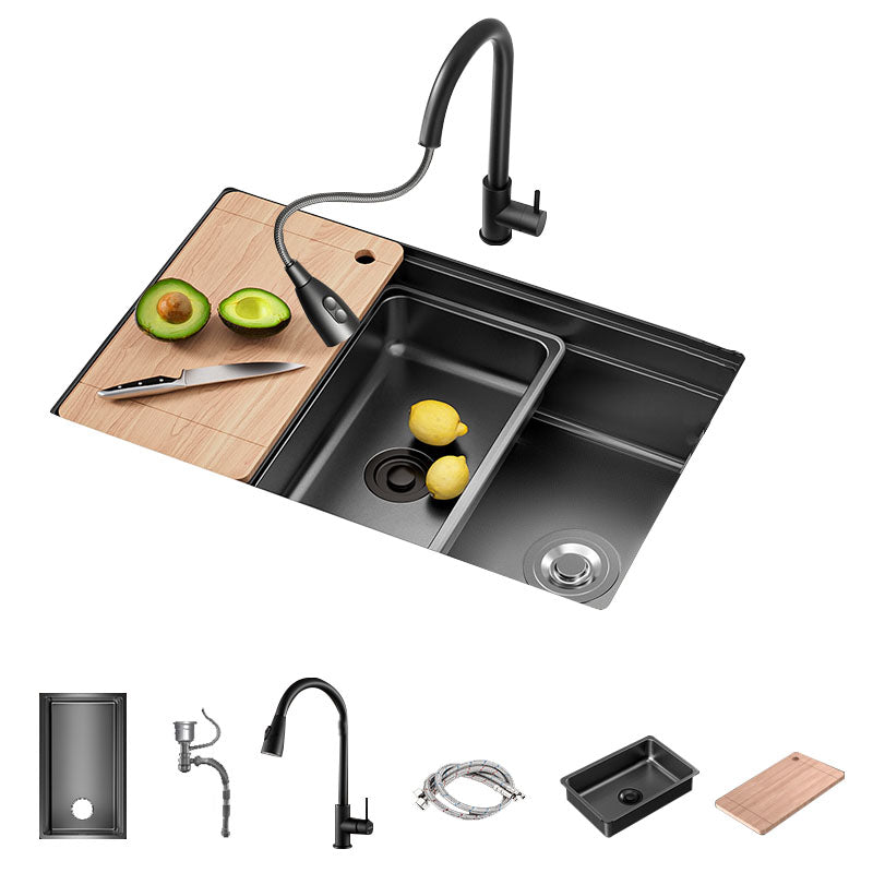 Stainless Steel Kitchen Sink Undermount 1-Bowl Kitchen Sink with Cutting-Board