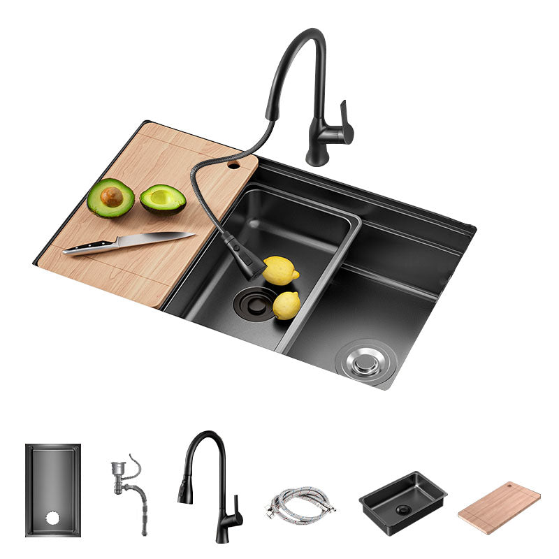 Stainless Steel Kitchen Sink Undermount 1-Bowl Kitchen Sink with Cutting-Board