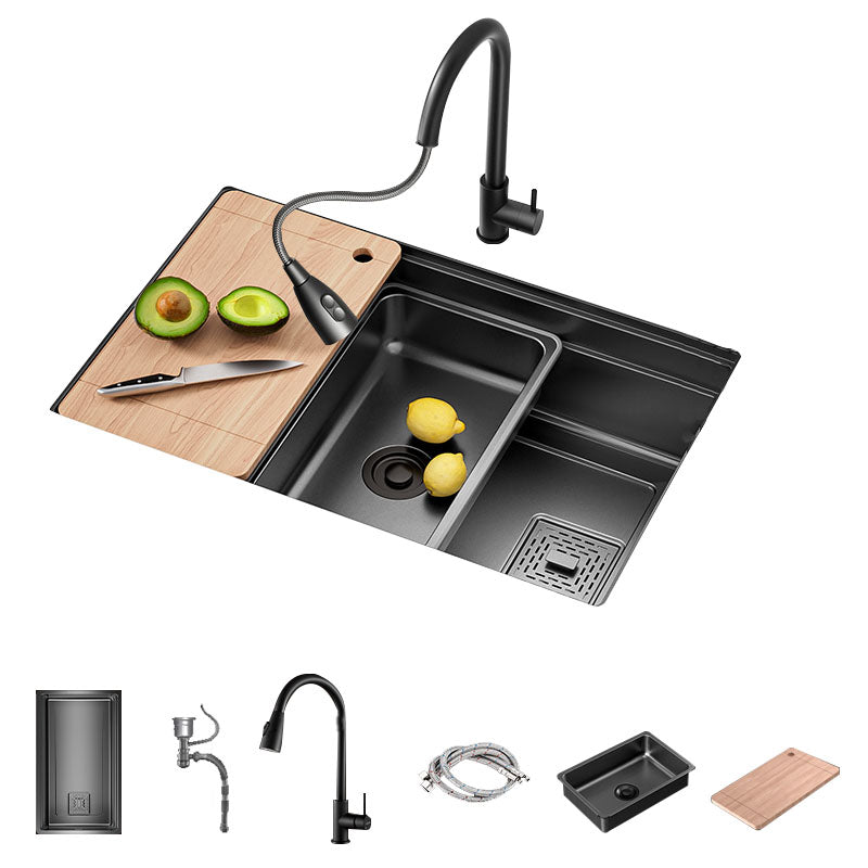 Stainless Steel Kitchen Sink Undermount 1-Bowl Kitchen Sink with Cutting-Board