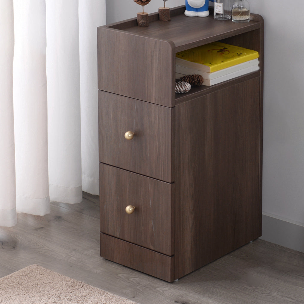 Modern Kids Nightstand Manufactured Wood Kids Bedside Table with Drawers