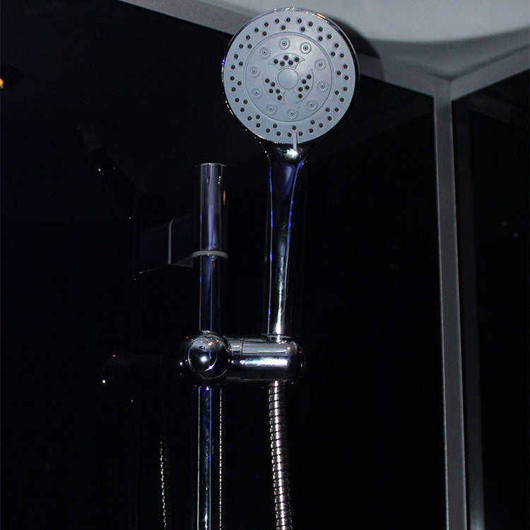 Single Sliding Tinted Tub & Shower Kit Framed Round Shower Kit