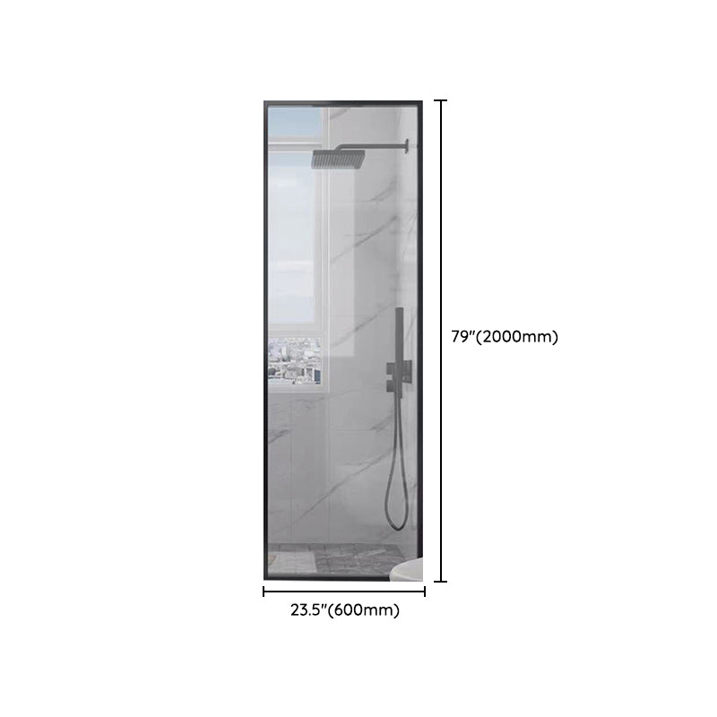 Narrow Bezel Transparent Shower Door Tempered Glass Shower Bath Door