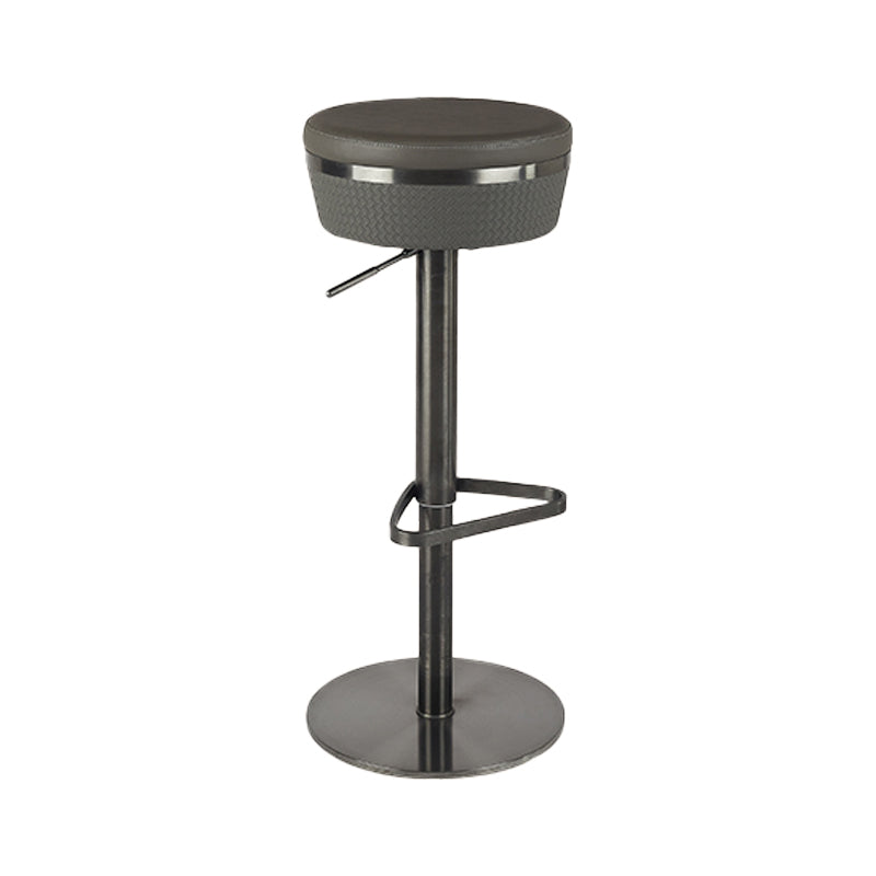 Modern Style Counter Stool Pu Leather Adjustable Height Bar Stool with Footrest