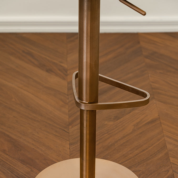 Modern Style Counter Stool Pu Leather Adjustable Height Bar Stool with Footrest