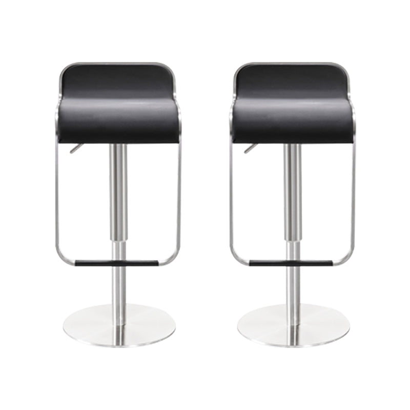 Faux Leather Indoor Counter Chair Contemporary Metal Legs Bar Stools
